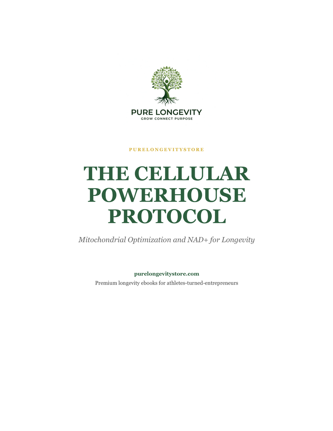 The Cellular Powerhouse Protocol — Mitochondrial & NAD+ ebook cover