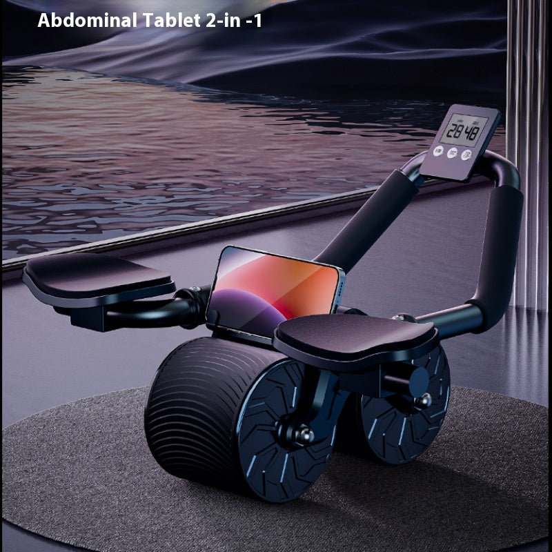 Automatic Rebound Abdominal Wheel — Assisted Core Roller with Knee Pad