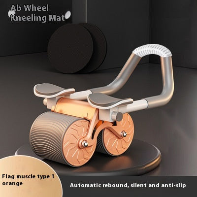 Automatic Rebound Abdominal Wheel — Assisted Core Roller with Knee Pad