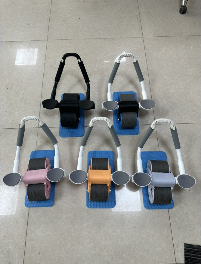 Automatic Rebound Abdominal Wheel — Assisted Core Roller with Knee Pad