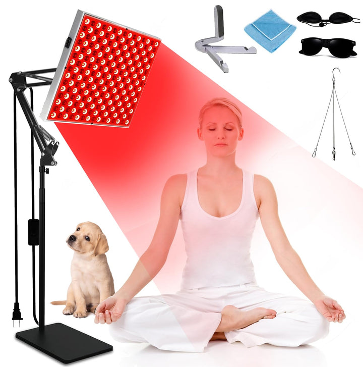 BEAM BLISS Red Light Therapy for Body &amp; Face All in 1 Infrared Light Therapy Lamp 45W LED Large Panel with Adjustable Stand for Muscle Joint Pain Relief at Home