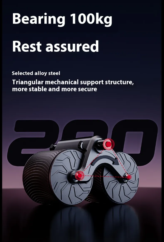 Automatic Rebound Abdominal Wheel — Assisted Core Roller with Knee Pad