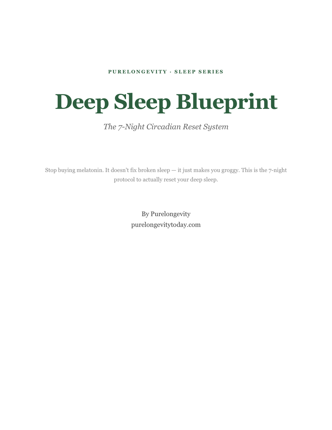 Deep Sleep Blueprint — cover
